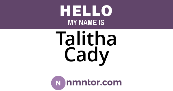 Talitha Cady