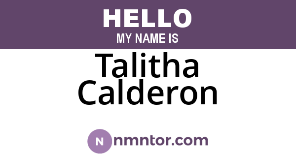 Talitha Calderon