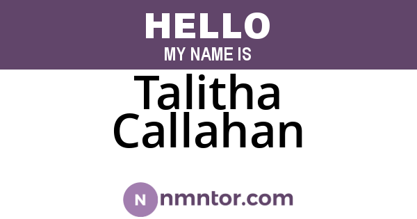Talitha Callahan