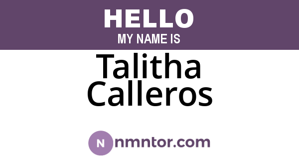 Talitha Calleros