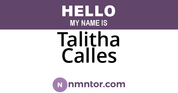 Talitha Calles