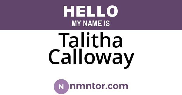Talitha Calloway