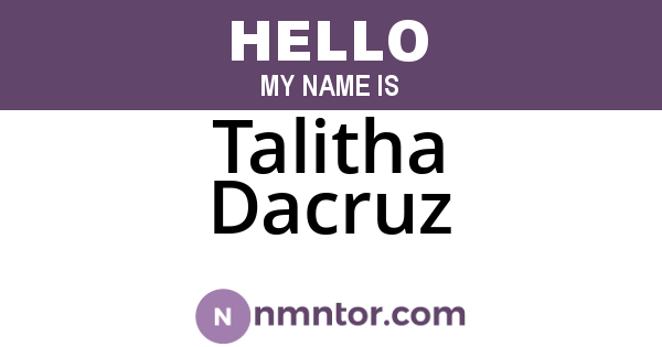Talitha Dacruz
