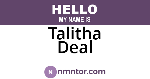 Talitha Deal