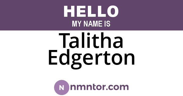 Talitha Edgerton