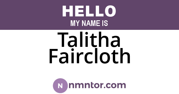 Talitha Faircloth