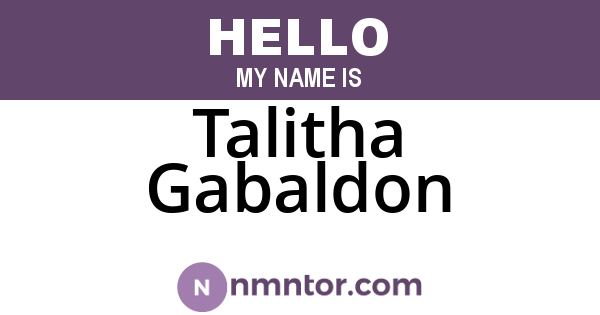 Talitha Gabaldon