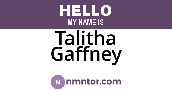 Talitha Gaffney