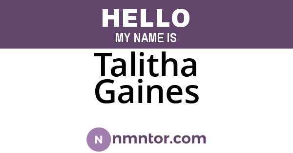 Talitha Gaines