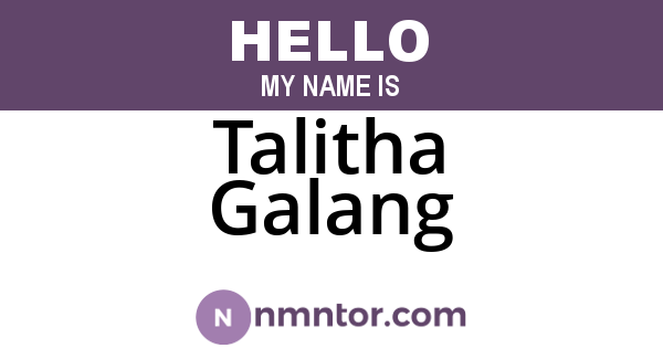 Talitha Galang