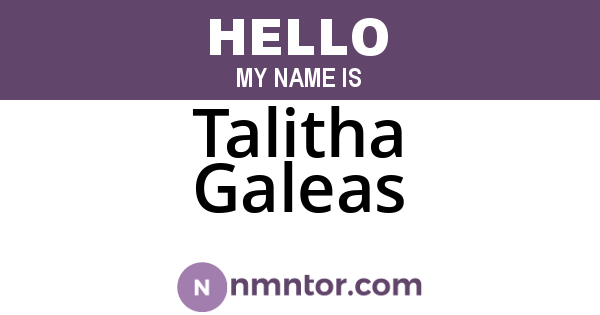 Talitha Galeas