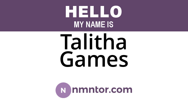 Talitha Games