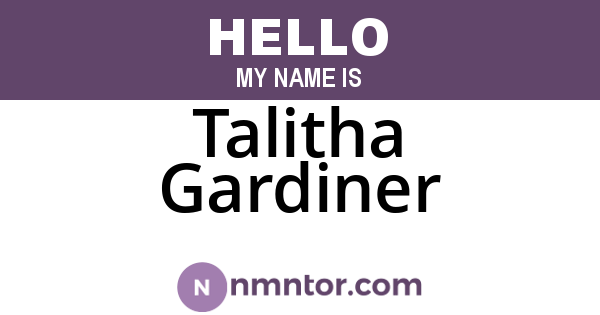 Talitha Gardiner