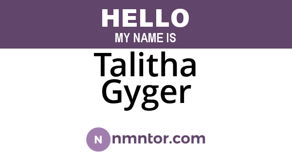 Talitha Gyger