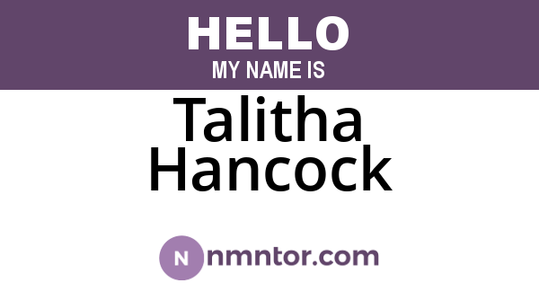Talitha Hancock