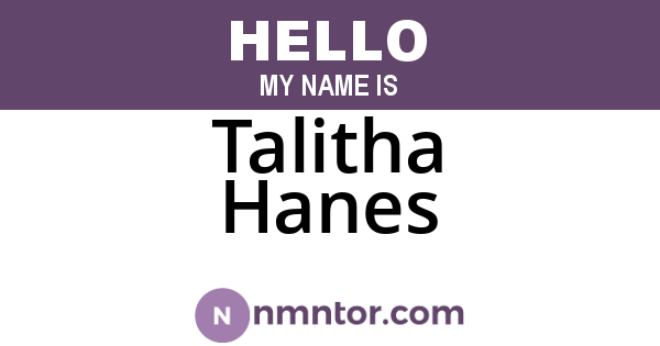 Talitha Hanes