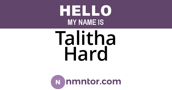 Talitha Hard