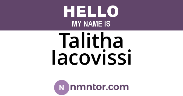 Talitha Iacovissi