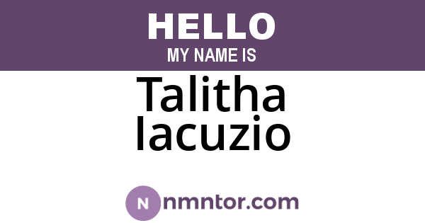Talitha Iacuzio