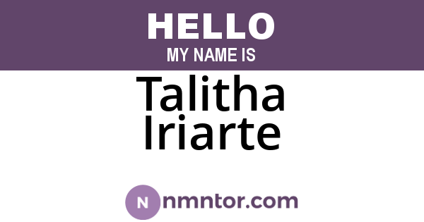 Talitha Iriarte