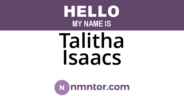 Talitha Isaacs