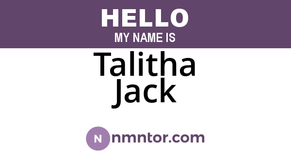 Talitha Jack