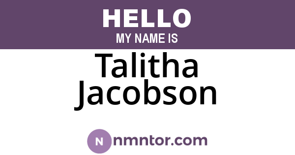 Talitha Jacobson