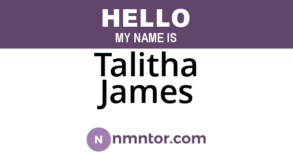 Talitha James