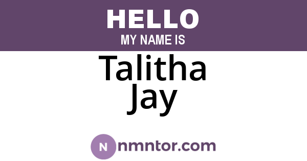Talitha Jay