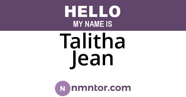 Talitha Jean