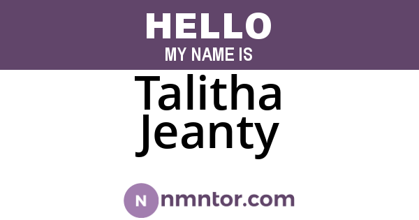 Talitha Jeanty