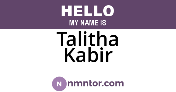 Talitha Kabir