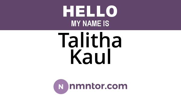 Talitha Kaul