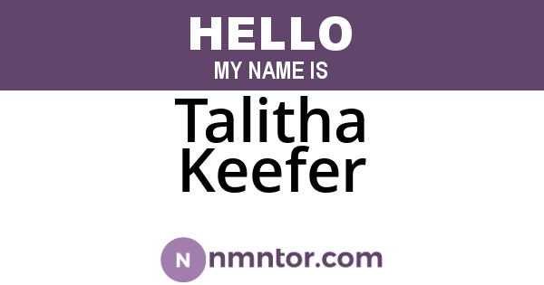 Talitha Keefer