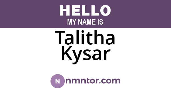 Talitha Kysar