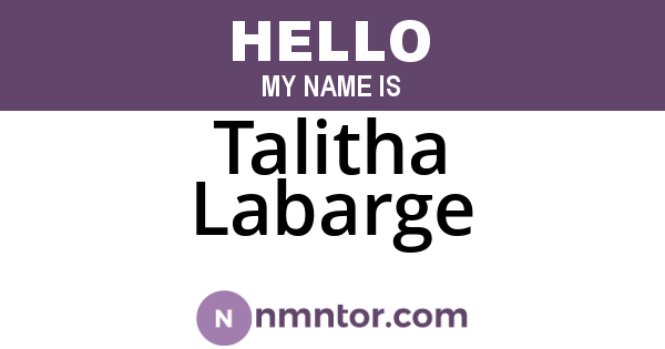 Talitha Labarge