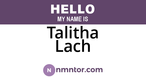 Talitha Lach