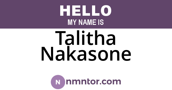 Talitha Nakasone