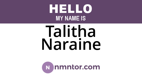 Talitha Naraine