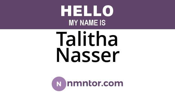Talitha Nasser
