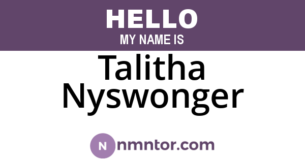 Talitha Nyswonger