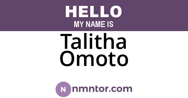 Talitha Omoto