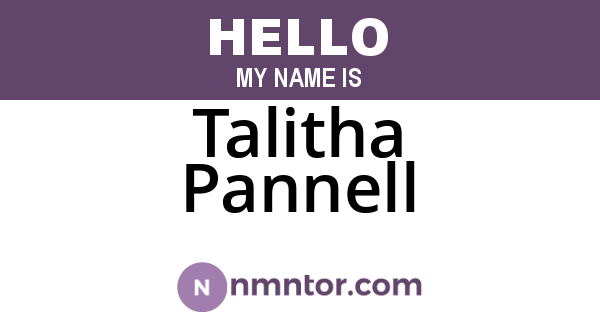 Talitha Pannell