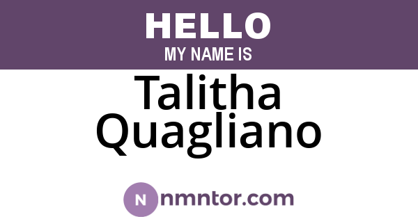 Talitha Quagliano