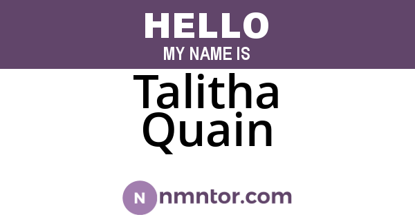 Talitha Quain