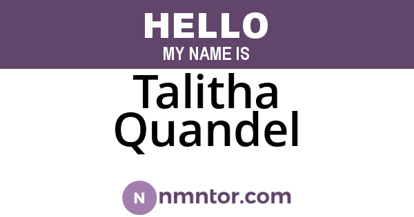Talitha Quandel