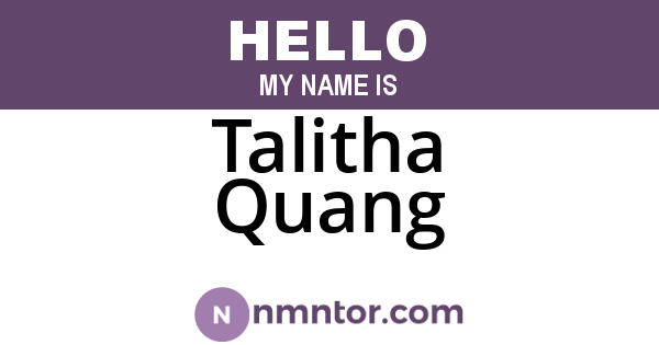 Talitha Quang