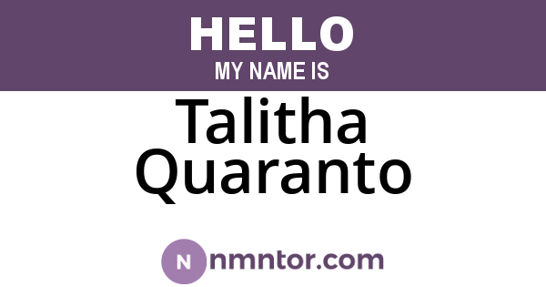 Talitha Quaranto