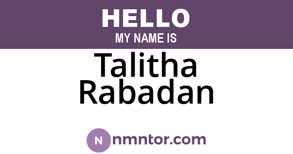 Talitha Rabadan