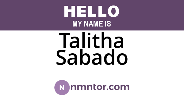 Talitha Sabado